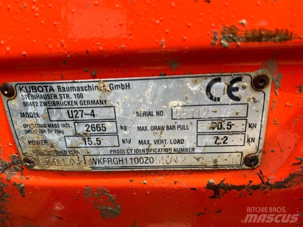 Kubota U 27-4 Mini rýpadla < 7t