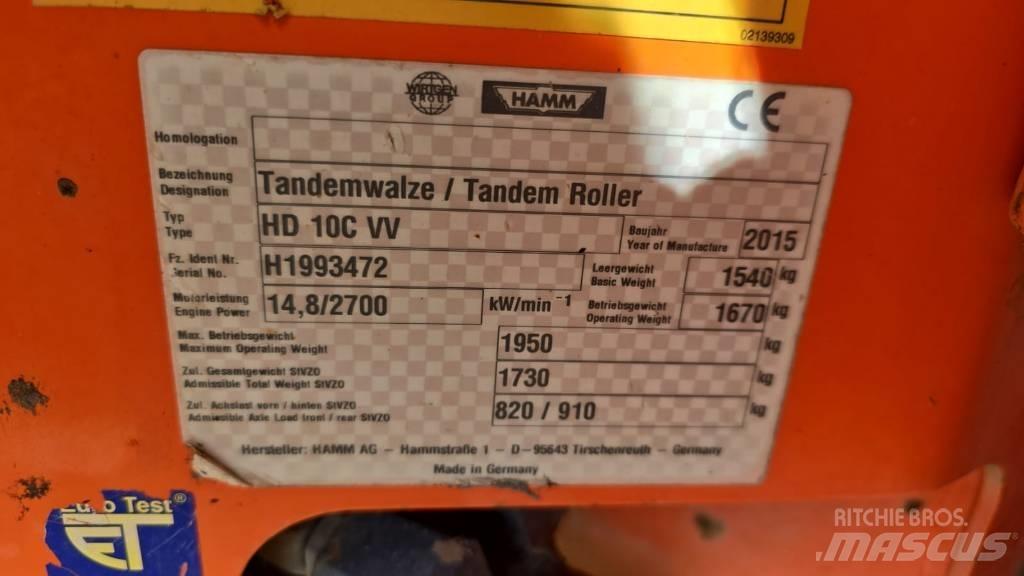 Hamm HD 10 C VV Tandemové válce