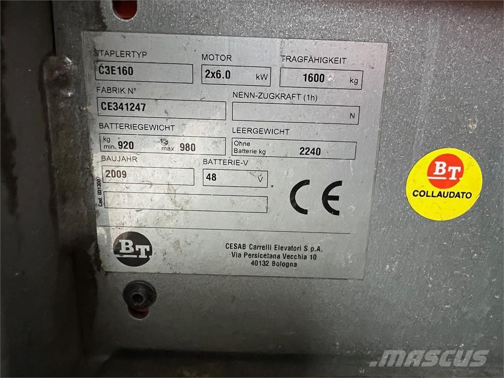 BT C3E160 Akumulátorové vozíky
