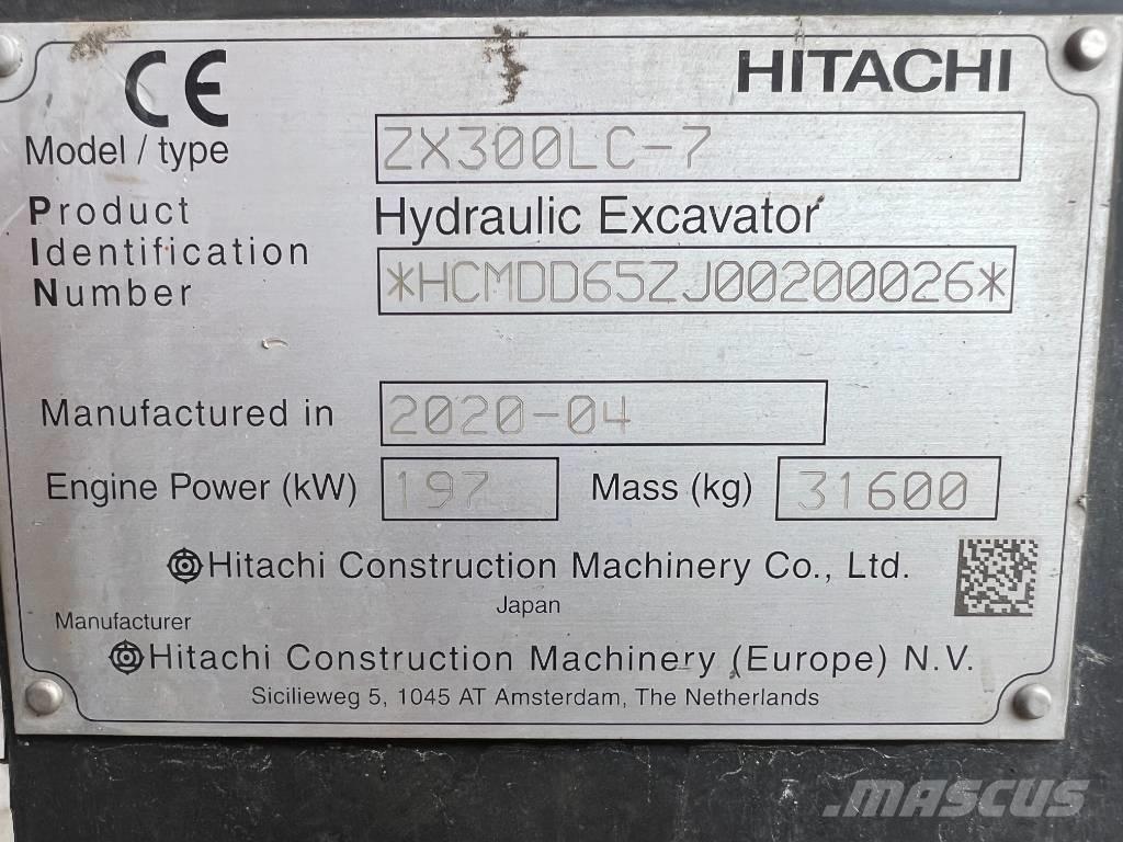 Hitachi ZX 300 LC-7 Pásová rýpadla