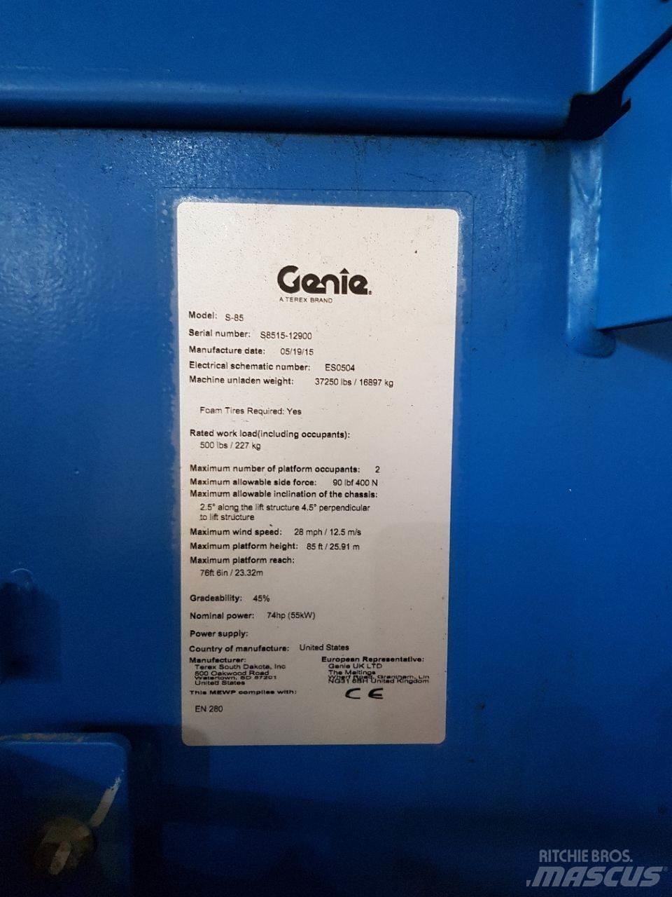 Genie S85 Teleskopické plošiny