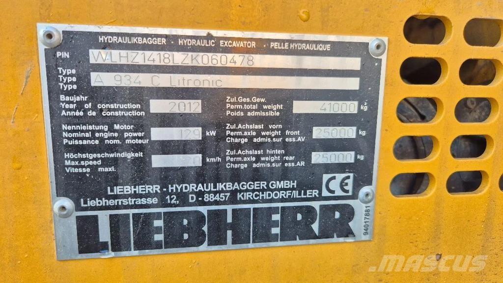 Liebherr A 934 C Stroje pro manipulaci s odpadem