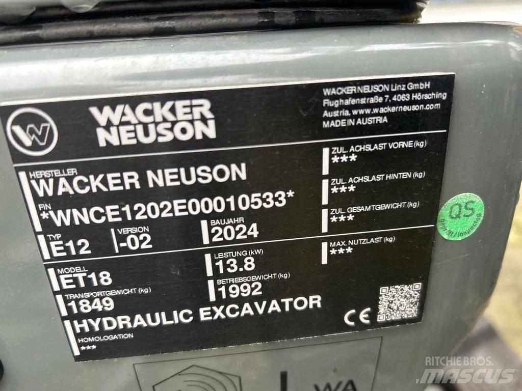 Wacker Neuson ET18 Pásová rýpadla