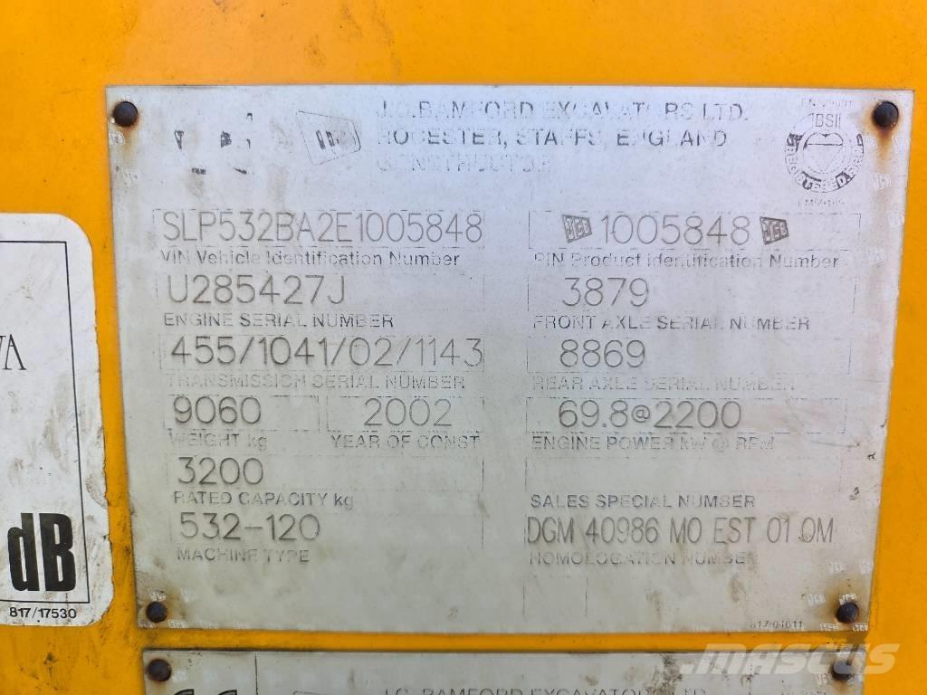 JCB 532-120 Teleskopické manipulátory