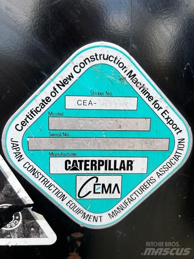 CAT 312 E Pásová rýpadla