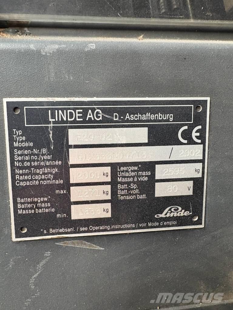 Linde E 20 P-02 Akumulátorové vozíky