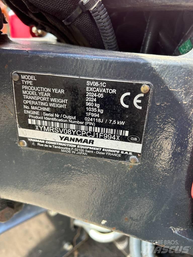 Yanmar SV08-1C Mini rýpadla < 7t