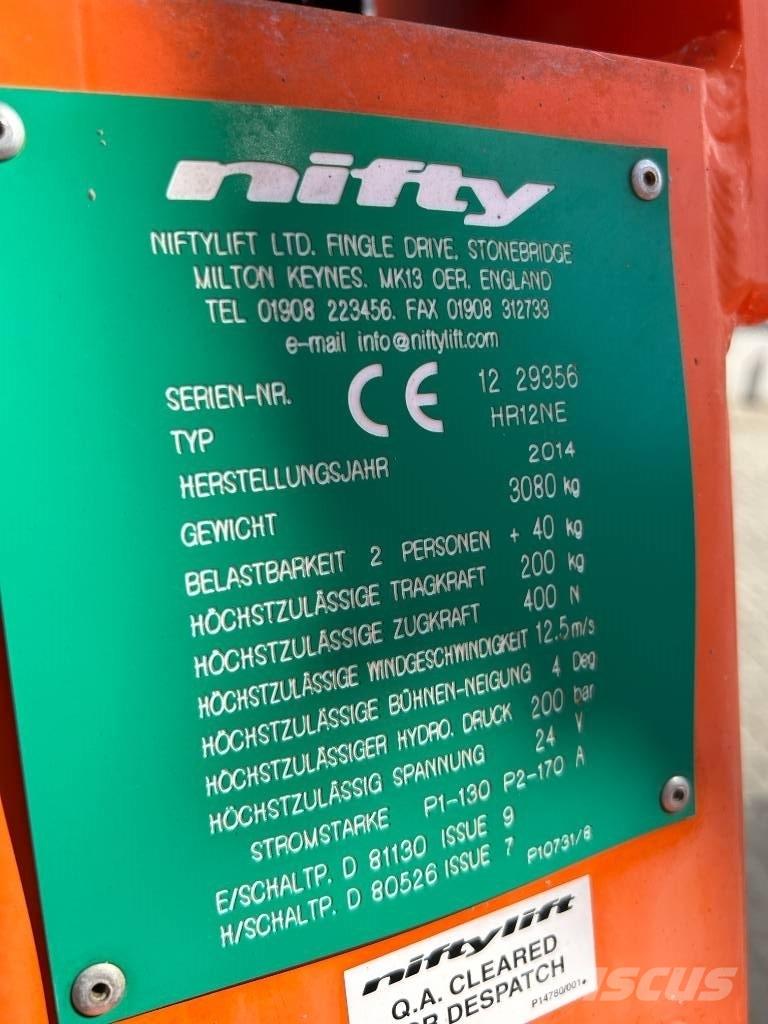 Niftylift HR 12 N E Kloubové plošiny