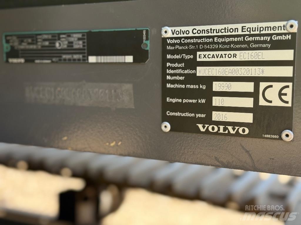 Volvo EC 160 EL Pásová rýpadla