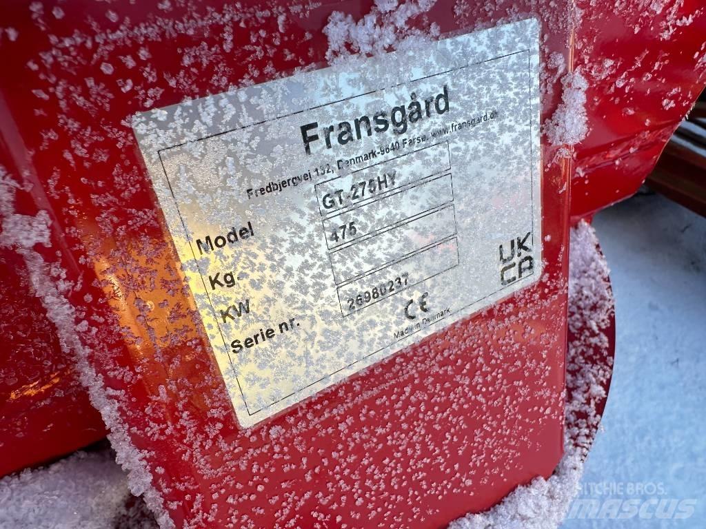 Fransgård GT 275 HY Sněžné pluhy, přední sněhové radlice