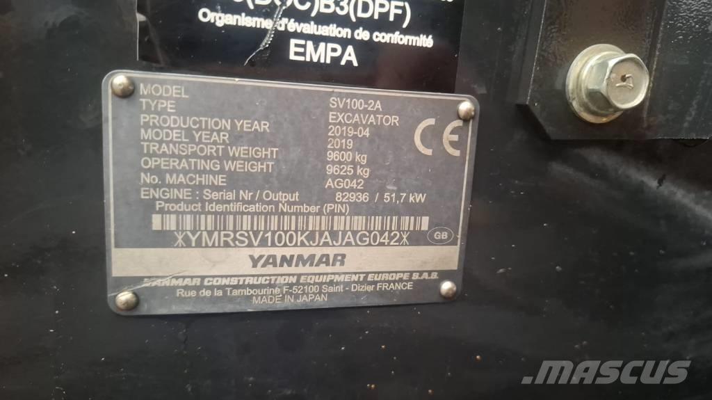 Yanmar SV 100-2A Midi rýpadla 7t - 12t