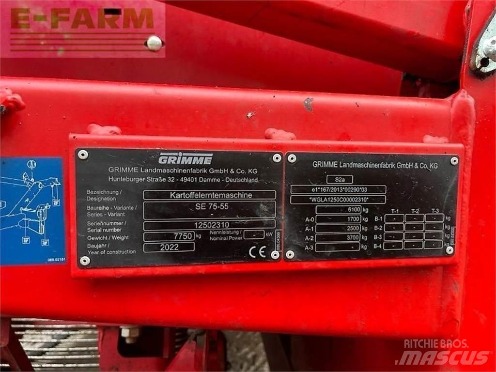 Grimme se 75-55 sb Bramborové kombajny / sklízeče