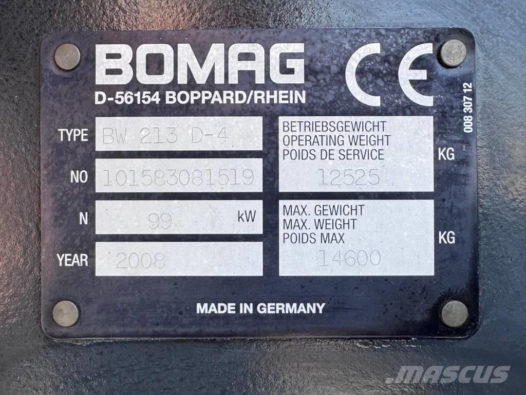 Bomag BW 213 D-4 Tahačové válce