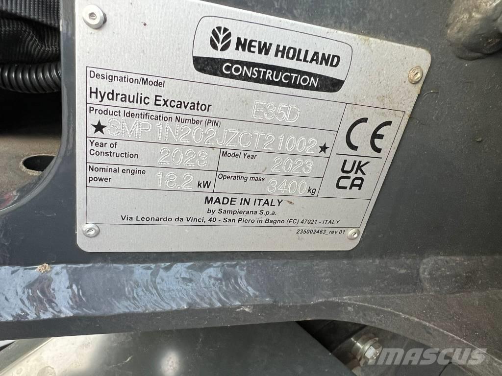 New Holland E 35 D Mini rýpadla < 7t