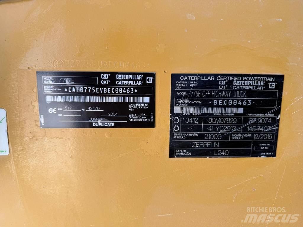 CAT 775 E Pevné dempry