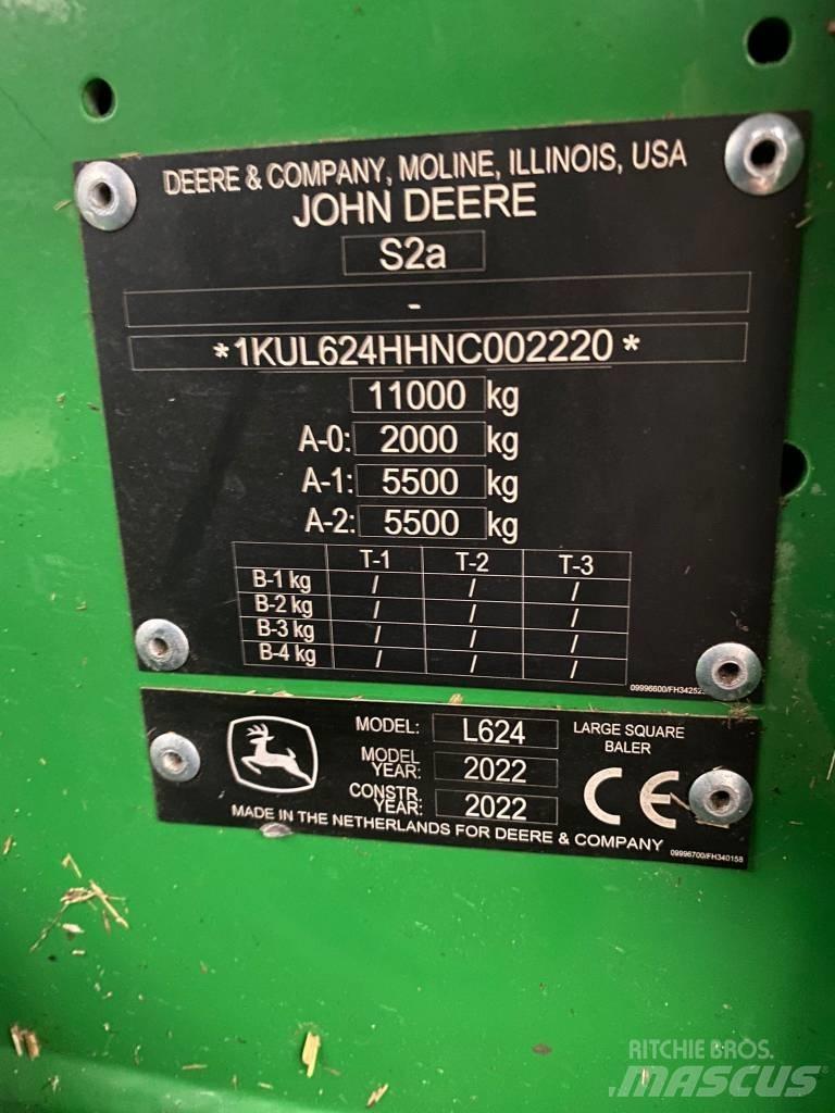John Deere L624 Lis na hranaté balíky