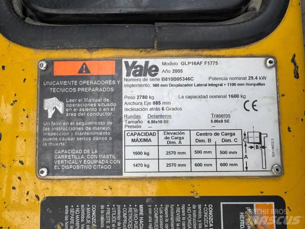 Yale GLP 16 AF F1775 LPG vozíky