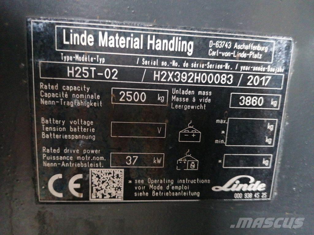 Linde H25T-01 LPG vozíky