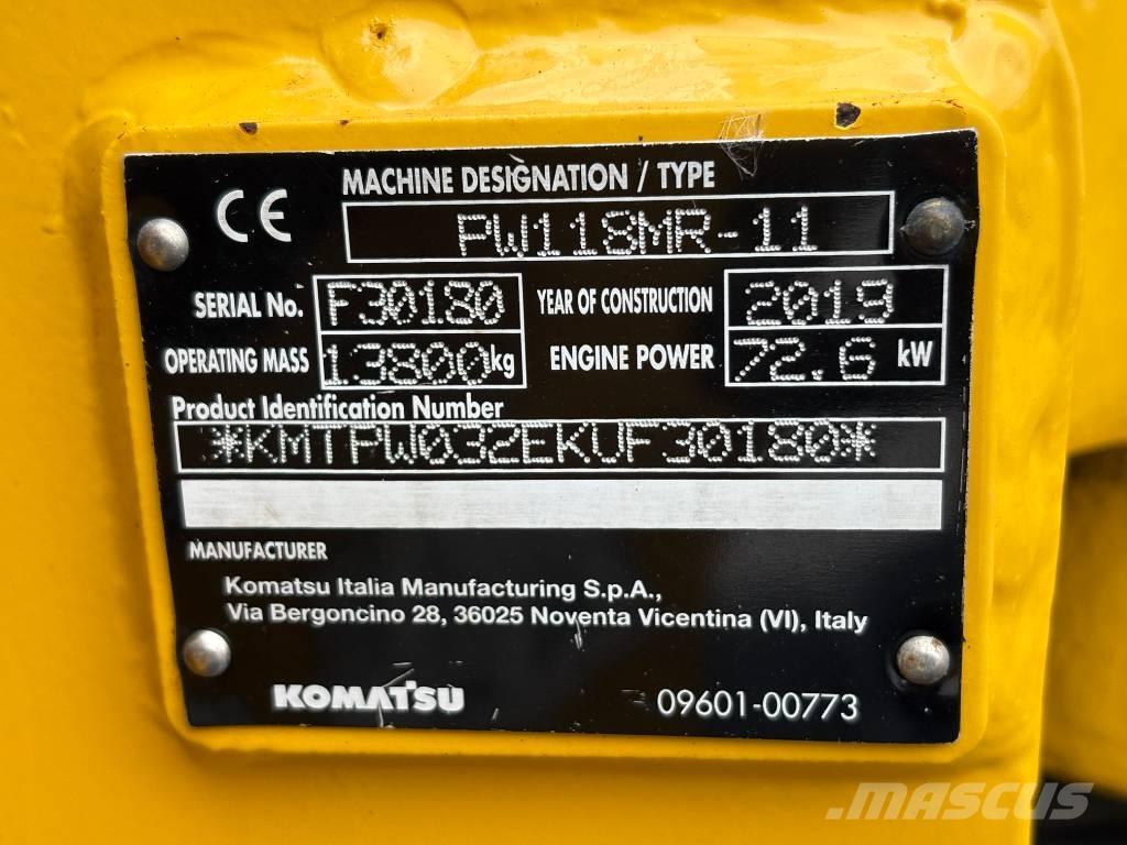 Komatsu PW118-11 Kolová rýpadla