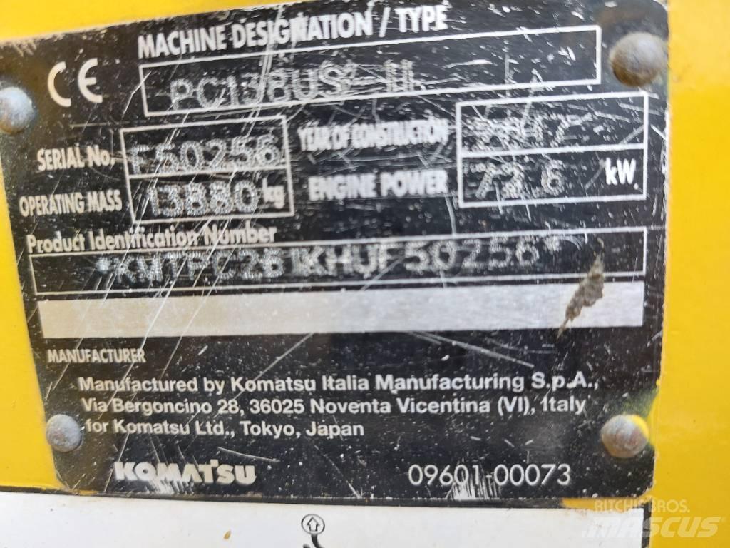 Komatsu PC138US-11 Pásová rýpadla