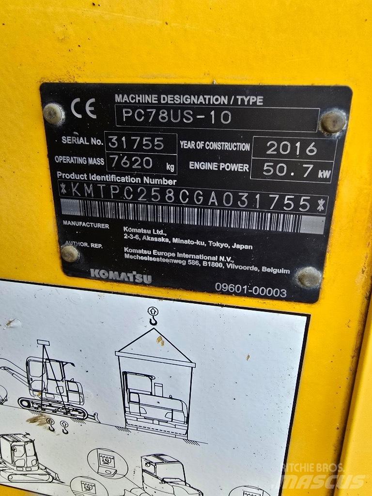 Komatsu Pc 78us-10 Midi rýpadla 7t - 12t