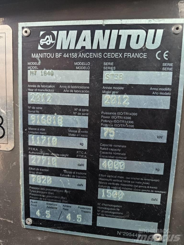 Manitou MT1840 Teleskopické manipulátory