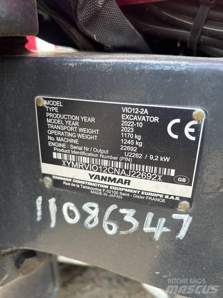Yanmar VIO12-2A Mini rýpadla < 7t