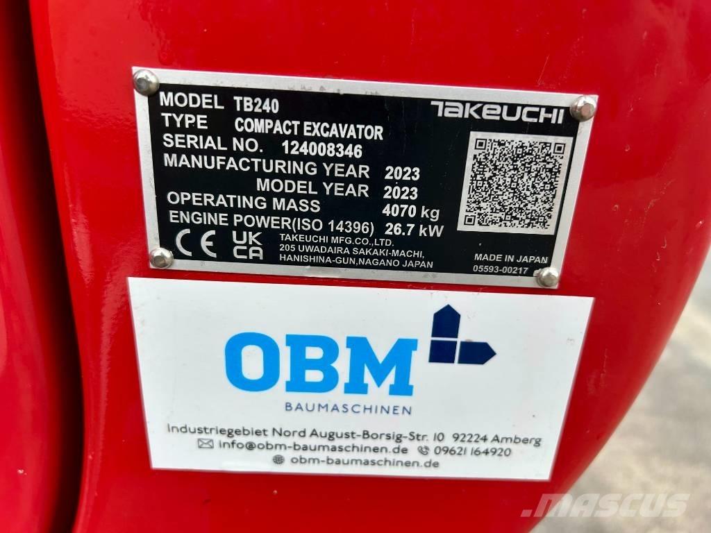 Takeuchi TB 240 Mini rýpadla < 7t