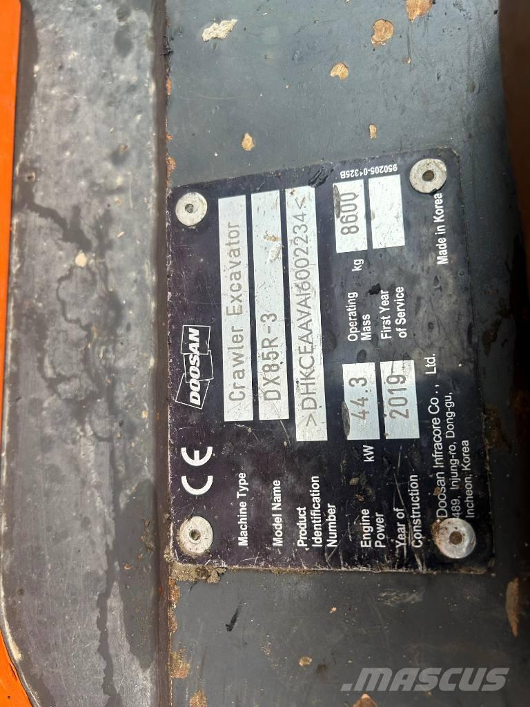 Doosan DX 85 R-3 Midi rýpadla 7t - 12t