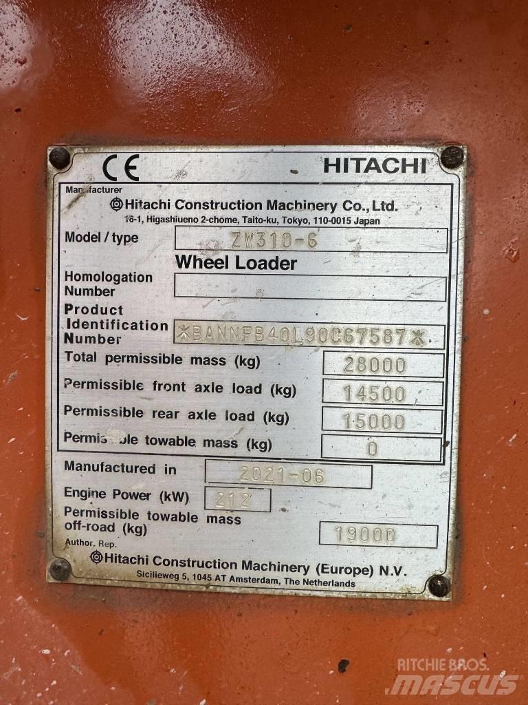 Hitachi ZW 310-6 Kolové nakladače