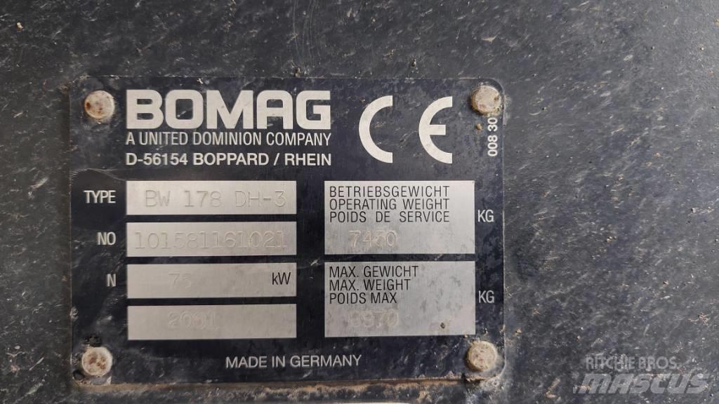 Bomag BW 178 D H-3 Tandemové válce