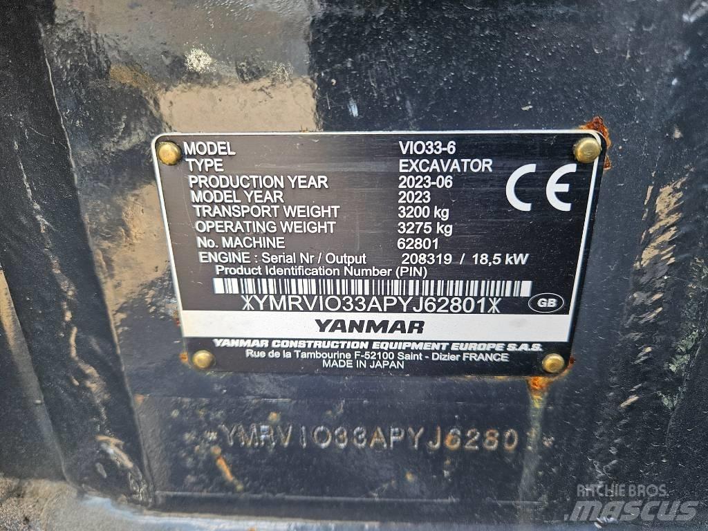 Yanmar Vio 33 Mini rýpadla < 7t
