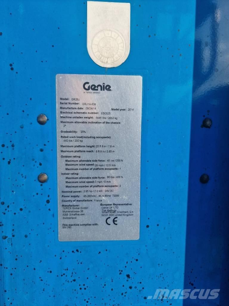 Genie GR 26 J Vertikální sloupové výtahy
