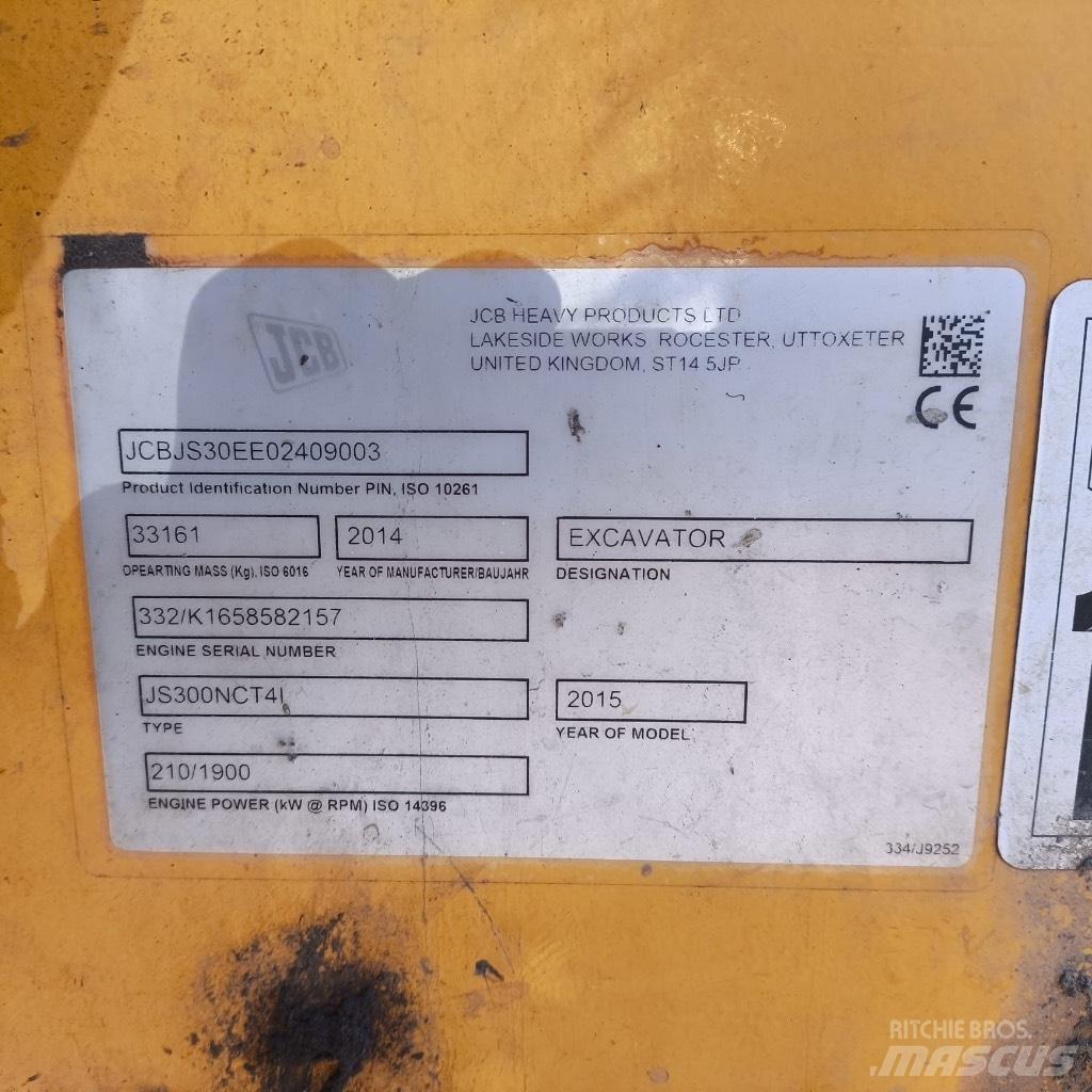 JCB JS300nc Pásová rýpadla