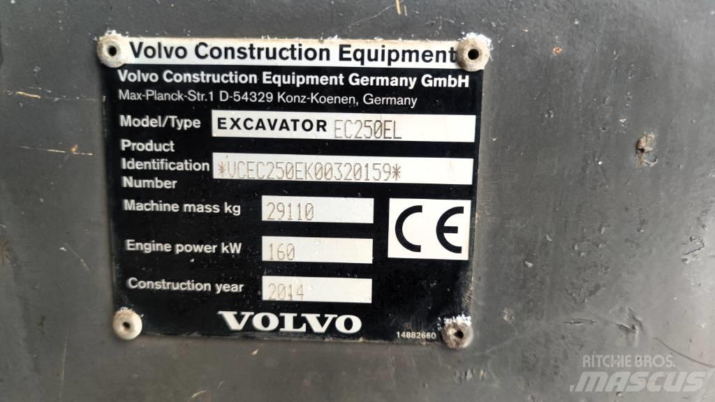 Volvo EC 250 EL Pásová rýpadla
