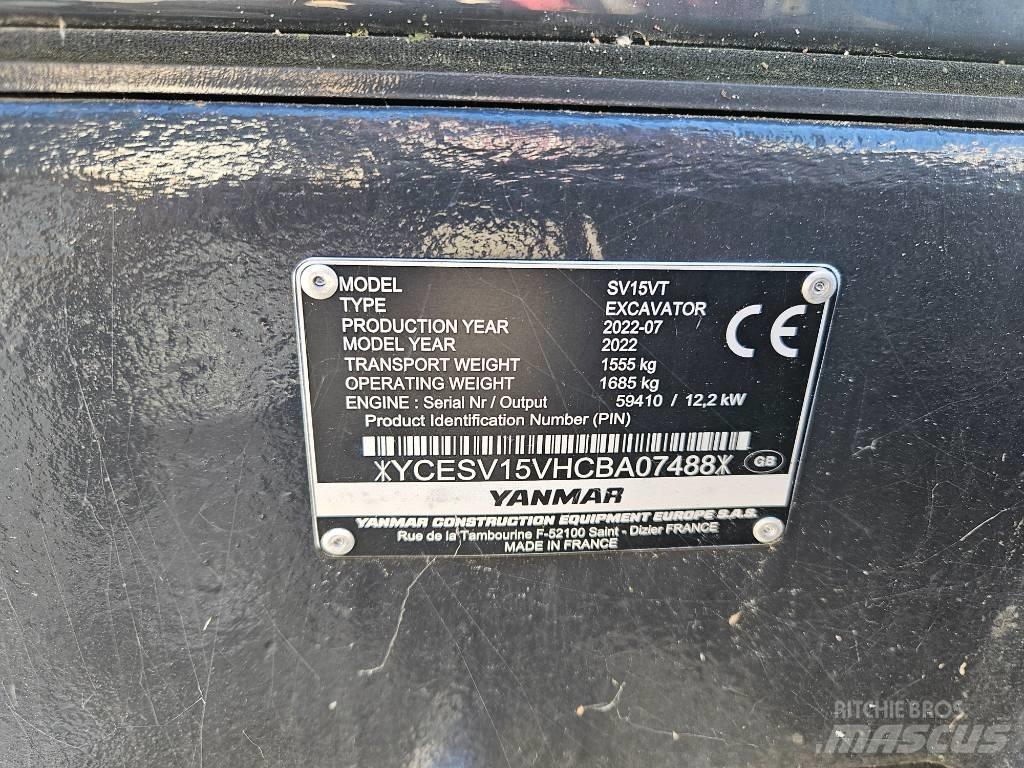 Yanmar SV 15 VT Mini rýpadla < 7t
