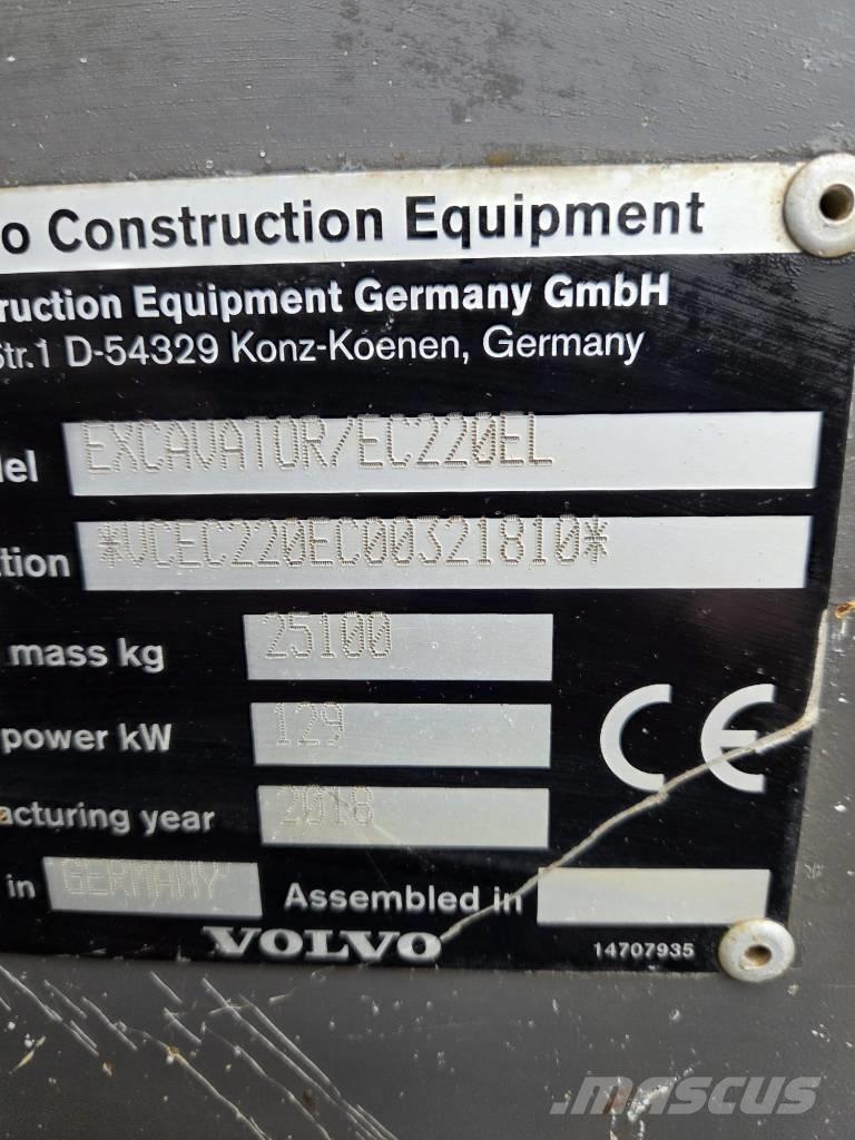 Volvo EC220EL Pásová rýpadla