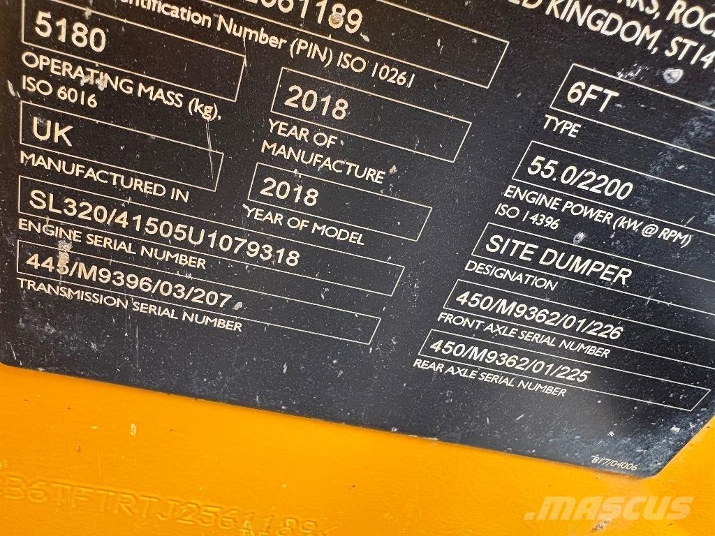 JCB 6T FT Vyklápěcí dempry