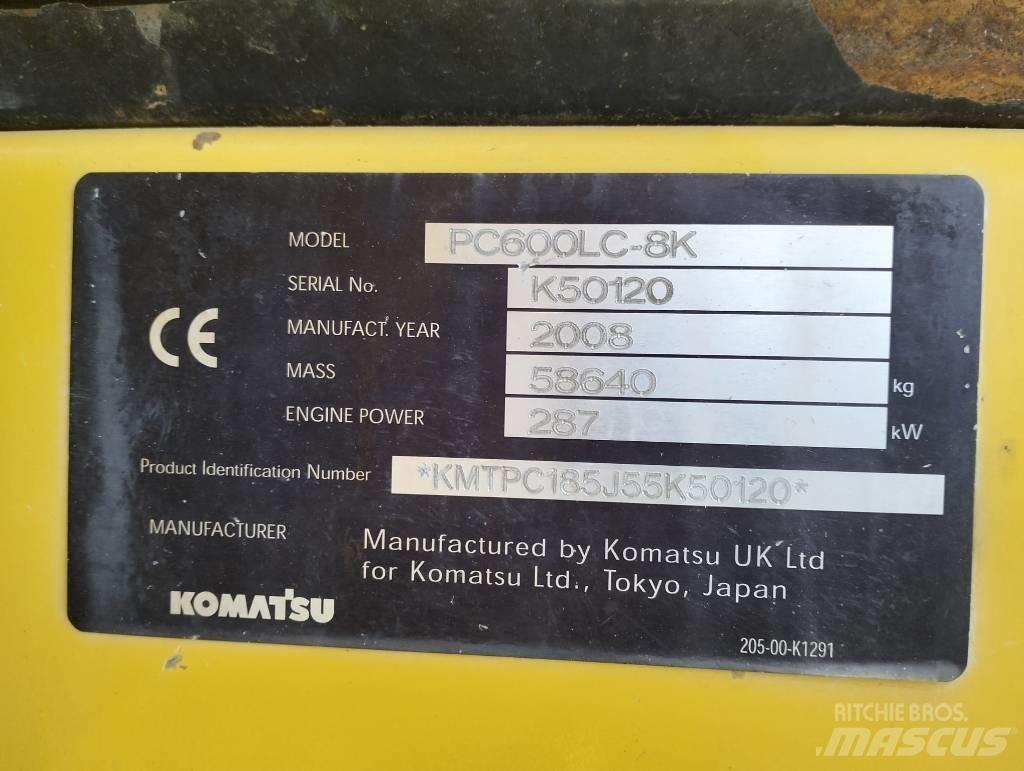 Komatsu PC600LC-8K Pásová rýpadla