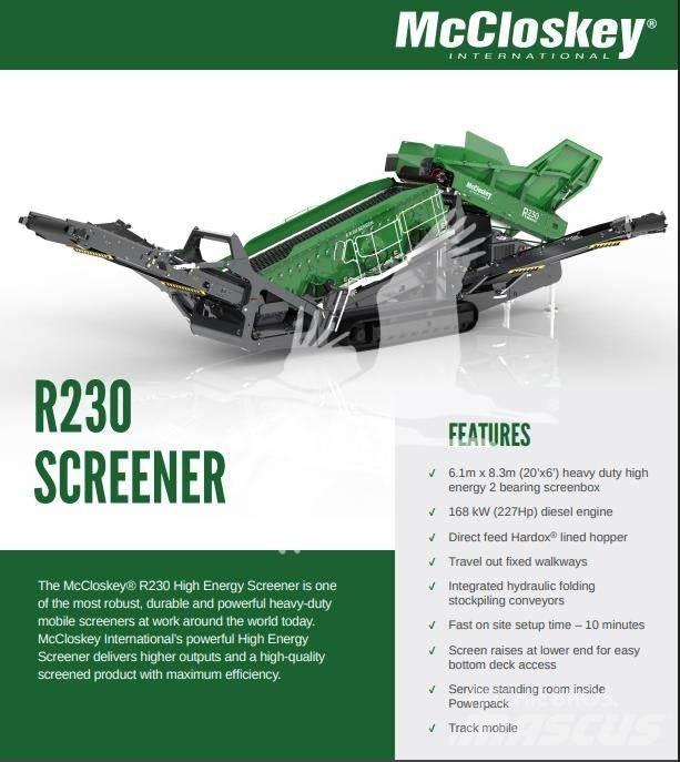McCloskey R230 Třídiče