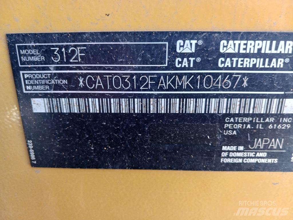 CAT 312 F Pásová rýpadla