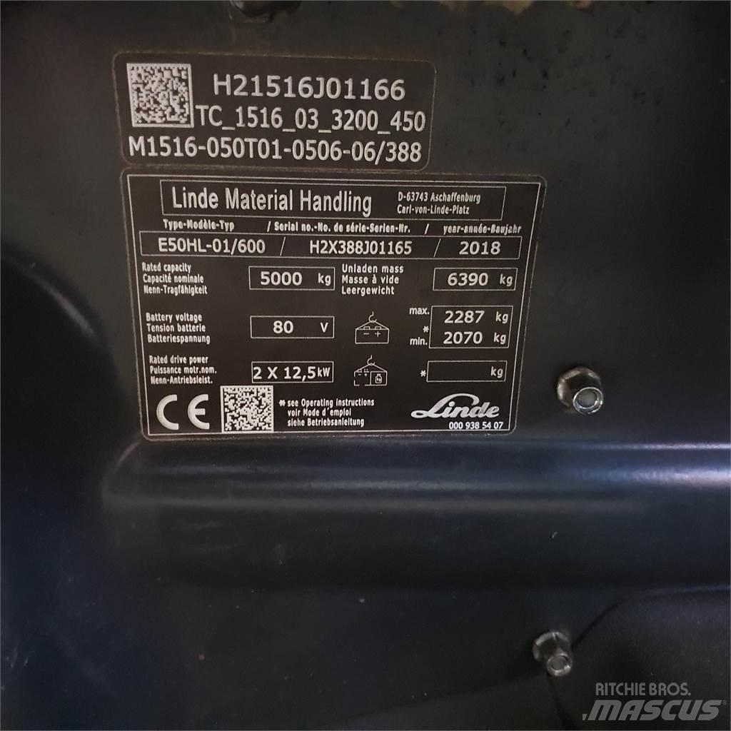Linde E50/600HL Akumulátorové vozíky