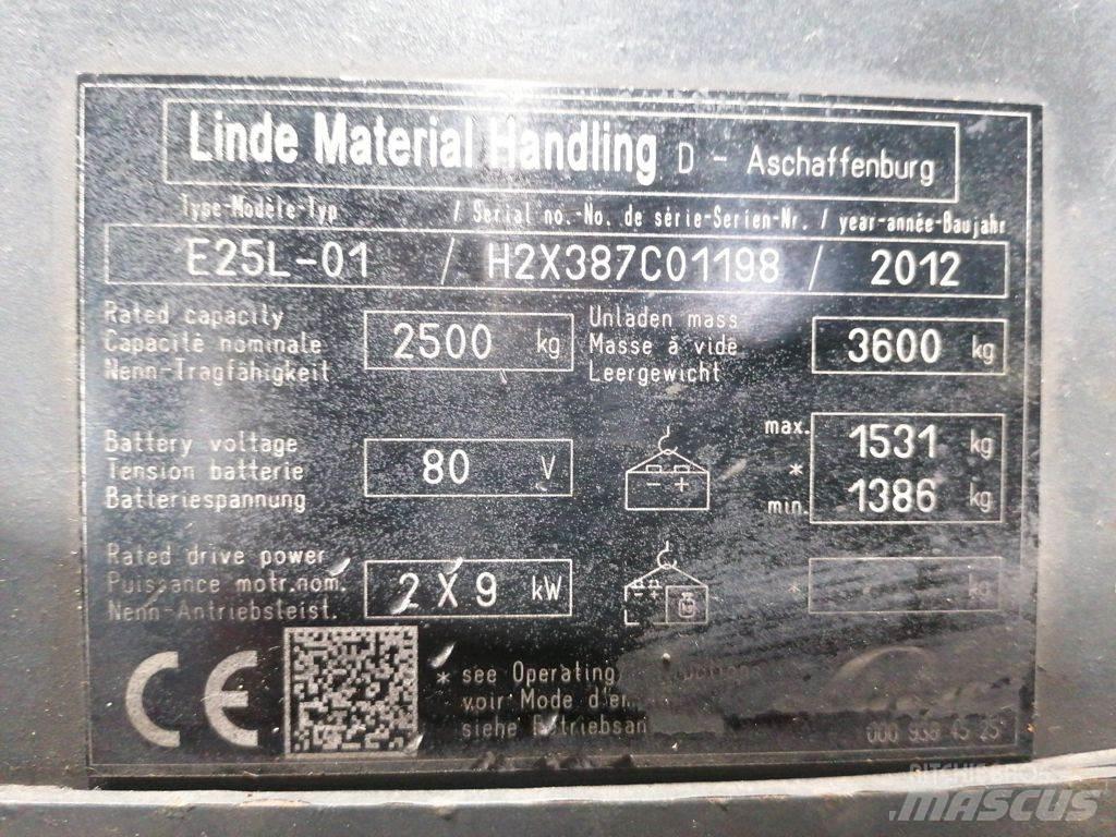 Linde E25L-01 Akumulátorové vozíky