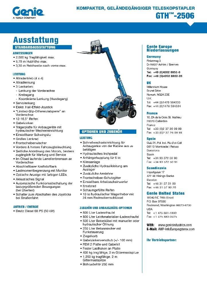 Genie 2506 Teleskopické manipulátory