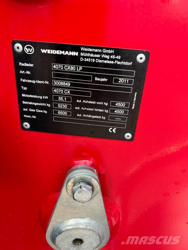 Weidemann 4070CX80LP Kolové nakladače