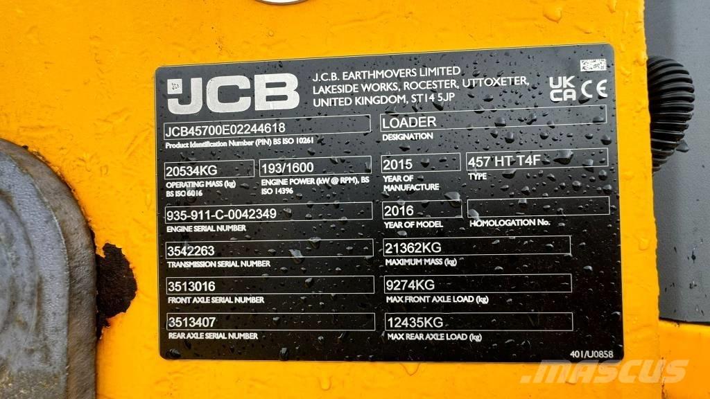 JCB 457 HT Kolové nakladače