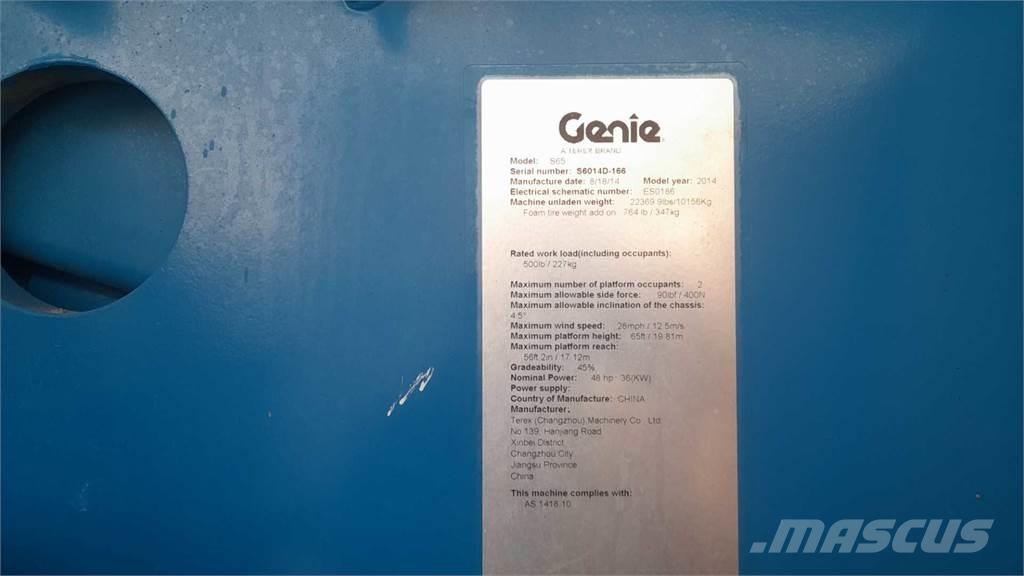 Genie S65 Teleskopické plošiny