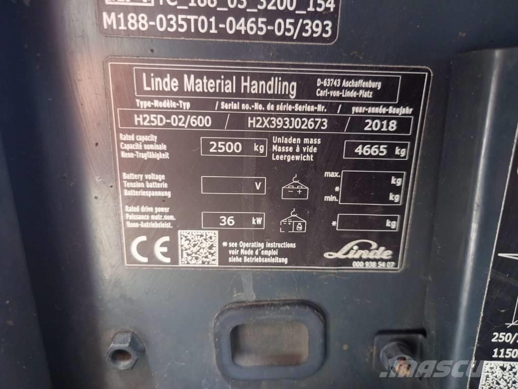 Linde H25/600D/393 Dieselové vozíky