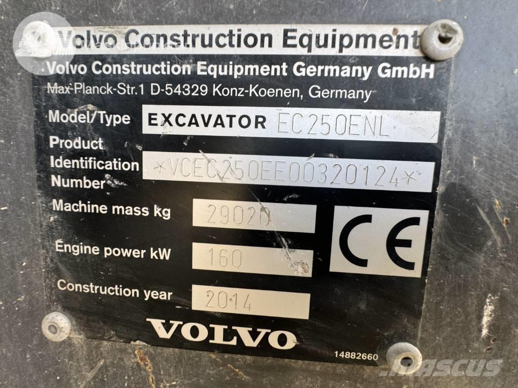 Volvo EC 250 E N L Pásová rýpadla