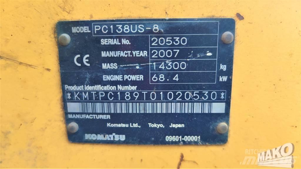 Komatsu PC 138 US-8 Pásová rýpadla